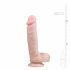 Easytoys - piesūcekņa bumbiņu dildo (22,5 cm) - dabīgs 