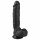 Easytoys - piesūceknis, sēklinieku dildo (22,5 cm) - melns 