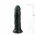 Easytoys - piesūcekņa dzīvesveida dildo (15,5 cm) - melns 