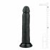 Easytoys - piesūcekņa realistisks dildo (20,5 cm) - melns 