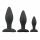 Easytoys Rocket - anālais dildo komplekts - melns (3 daļas) 