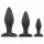 Easytoys Rocket - anālais dildo komplekts - melns (3 daļas) 