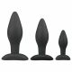 Easytoys Rocket - anālais dildo komplekts - melns (3 daļas) 