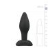 Easytoys - silikona anālais dildo spraudnis - mazs (melns) 