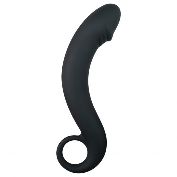 EasyToys Izliektā Dong - silikona anālais dildo (melna) 