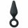 Easytoys Pointy Plug - satvēriena gredzens anālais dildo - vidējs (melns)