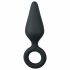 Easytoys Pointy Plug - satvēriena gredzens anālais dildo - vidējs (melns)