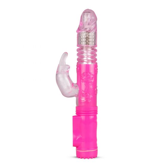 Easytoys - rotējošas krelles, stumjošs, vibrējošs klitora stimulators (rozā)