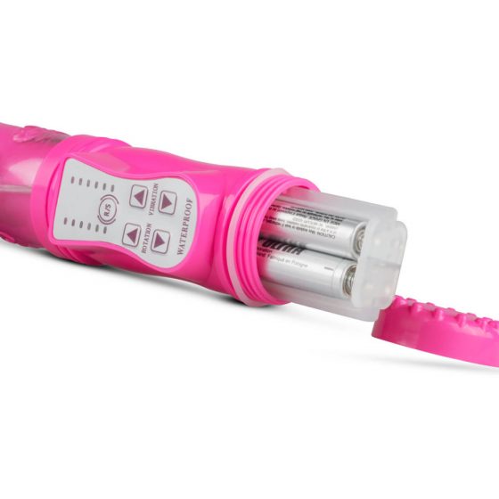 Easytoys - rotējošas krelles, stumjošs, vibrējošs klitora stimulators (rozā)