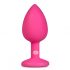 Easytoys Diamond Small - anālais dildo (rozā-balts) 