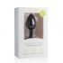 Easytoys Diamond - balts akmens anālais dildo (mazs) - melns 