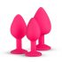 Easytoys Dimanta - anālais dildo komplekts (rozā) 