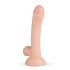 Reālā Fantāzija Vince - ar sēkliniekiem, priekšādiņu dildo - 19,5 cm (dabīgs) 