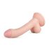 Reālā Fantāzija Vince - ar sēkliniekiem, priekšādiņu dildo - 19,5 cm (dabīgs) 