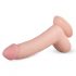 Real Fantasy Klints - dzīves izmēra dildo ar sēkliniekiem - 22 cm (dabisks) 