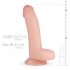 Real Fantasy Klints - dzīves izmēra dildo ar sēkliniekiem - 22 cm (dabisks) 