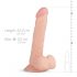 Real Fantasy Felix - ar sēkliniekiem reālistisks dildo - 22 cm (dabīgs) 