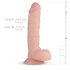 Real Fantasy Glynn - reālistisks dildo ar sēkliniekiem - 25cm (dabīgs) 