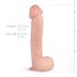 Real Fantasy Lexon - ar cirvēm reālistisks dildo - 33cm (dabīgs) 