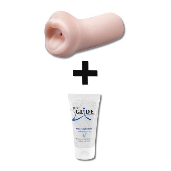 Oral sex starter kit - solo (masturbator, lubricator) 