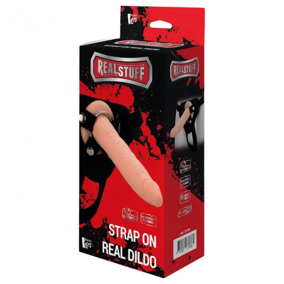 RealStuff Strap-On - šaurais, uzvelkamais dildo (dabīgs) 