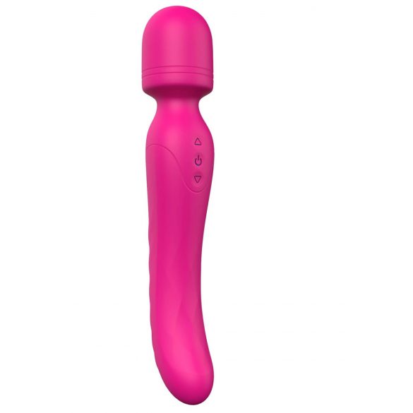 Mīlestības vibrācijas zizlis - uzlādējams, sildošs, masējošs vibrators (rozā) 