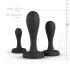 BUTTR Butt Kickers - anālais dildo komplekts - melnas (3 gabals) 