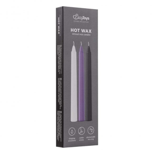 Sensual Hot Wax - BDSM ķermeņu sveču komplekts (3 gab.) 