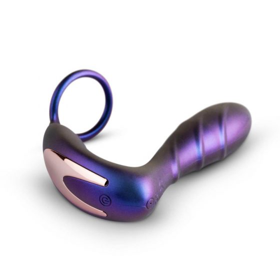 Hueman Black Hole - akumulators, bezvadu anālais vibrators ar dzimumlocekļa gredzenu (violets)