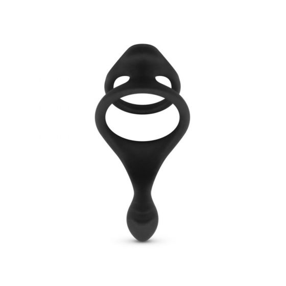 Easytoys Baudas Gredzens - elastīga dzimumlocekļa un sēklinieku gredzens (melns)