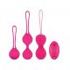 Easytoys LoveBalls - vibrējošu geiša bumbiņu komplekts - 3 gab. (rozā) 