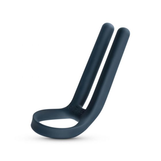 Boners - akumulátoros dzimumlocekļa gredzens ar sēklinieku stimulāciju (zils)