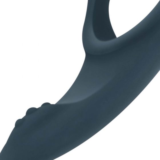 Boners - uzlādējams klitora stimulatora dzimumlocekļa un sēklinieku gredzens (zils)