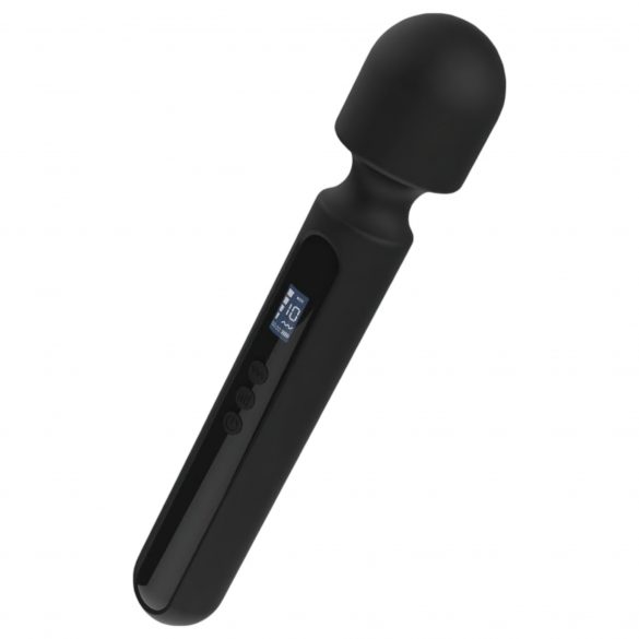 BLAQ - liels digitālais masāžas vibrators (melns) 