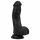 Easytoys - reālistisks dildo ar sēkliniekiem - 12 cm (melns)