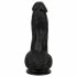 Easytoys - reālistisks dildo ar sēkliniekiem - 12 cm (melns)