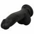 Easytoys - reālistisks dildo ar sēkliniekiem - 12 cm (melns)