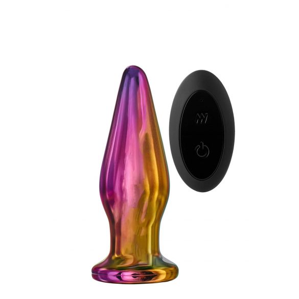 Glamour Glass - konusveida, radio, stikla anālais vibrators (daudzkrāsains) 