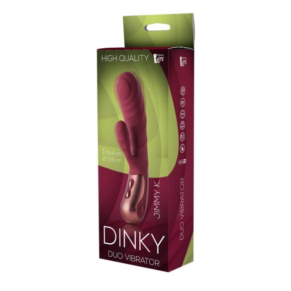 Dinky Jimmy K. Duo - bezvada akumulators, klitora vibrators (sarkanvīns) 