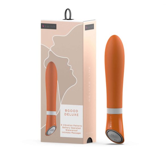 B SWISH Bgood Deluxe - silikona stienis vibrators (oranžs) 