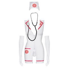   Obsessive Emergency - Medmāsa kostīmu komplekts - balts (S/M)