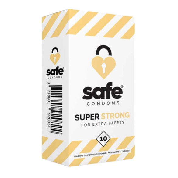 SAFE Super Strong – īpaši izturīgi prezervatīvi (10 gab.)