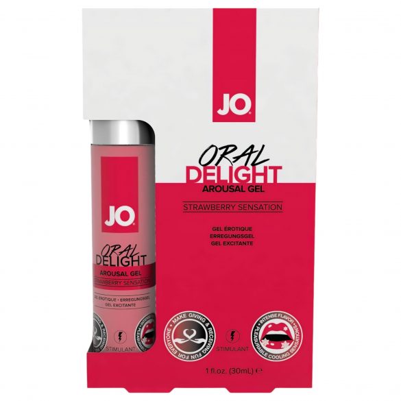 System JO Oral Delight - dzesējošs, ēdams lubrikants - zemenes (30ml) 