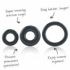   Screaming O - silikona dzimumlocekļa gredzenu komplekts (3 gab)