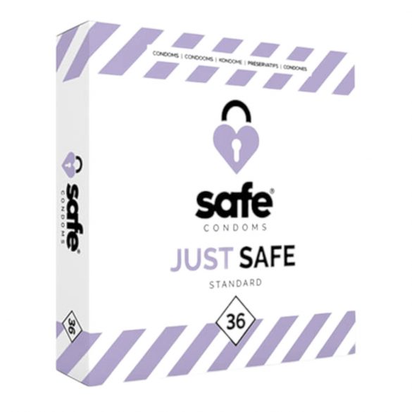 SAFE Just Safe - standarta, vaniļas prezervatīvi (36 gab.) 