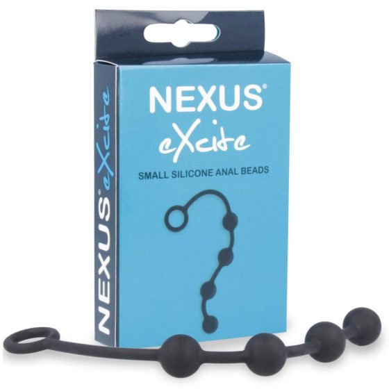 Nexus Excite - neliels anālās pērlītes (4 bumbiņas) - melns