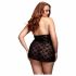 BACI Plus Size - ar halterneka, mežģīņu babydoll - melns (XL-XXL) 