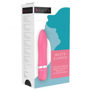 B SWISH Bcute Classic - ūdensizturīgs lūpukrāsas vibrators (rozā)