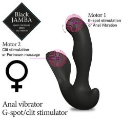   FEELZTOYS Black Jamba - akumulatorske ajudjoša anāl vibrators (melns)