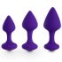 FEELZTOYS Bibi - anālais dildo komplekts - violets (3 gabali) 